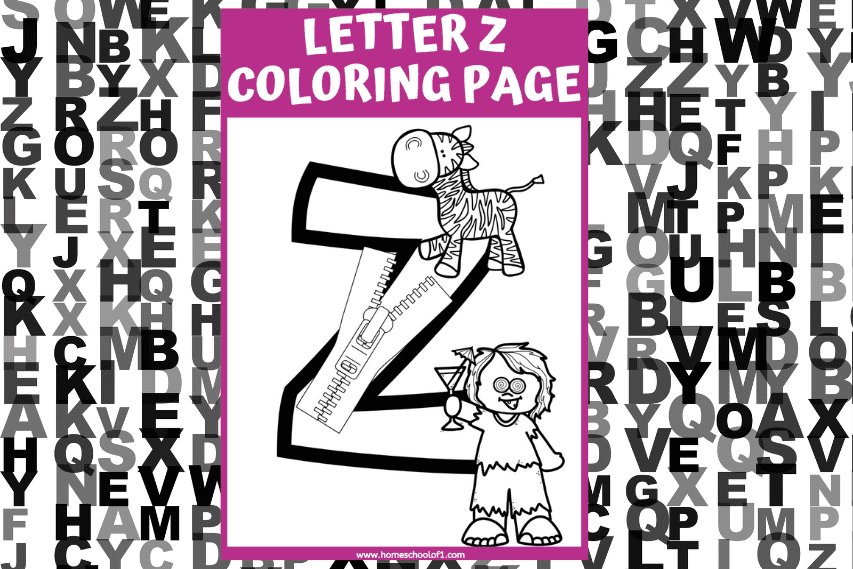 Letter Z Coloring Page For Preschoolers (Free) - Homeschool Of 1