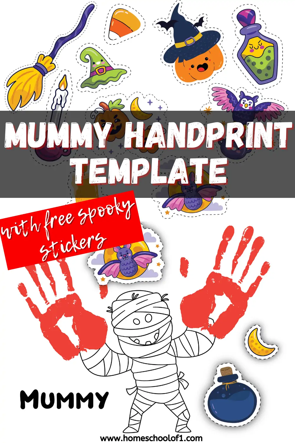 mummy handprint craft