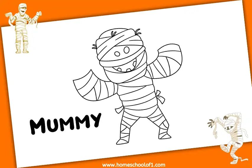 mummy handprint template