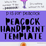peacock handprint template