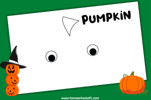 Pumpkin Handprint Template with Free Halloween Stickers