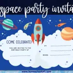 space party invitation