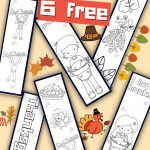 Free thanksgiving bookmarks to color