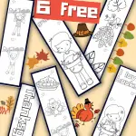 Free thanksgiving bookmarks to color