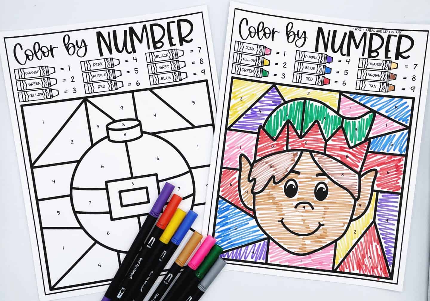 CHRISTMAS COLOR BY NUMBER 2