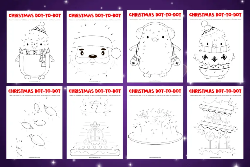 Free Christmas Dot to Dot Printables
