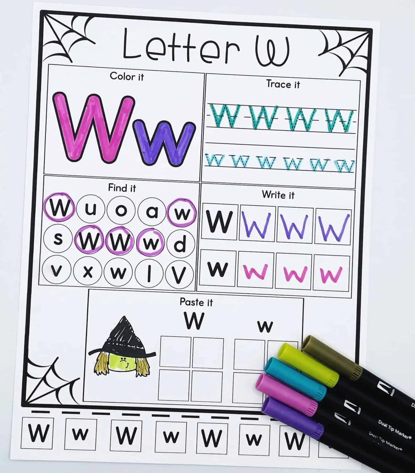 Halloween Alphabet Activities Letter W