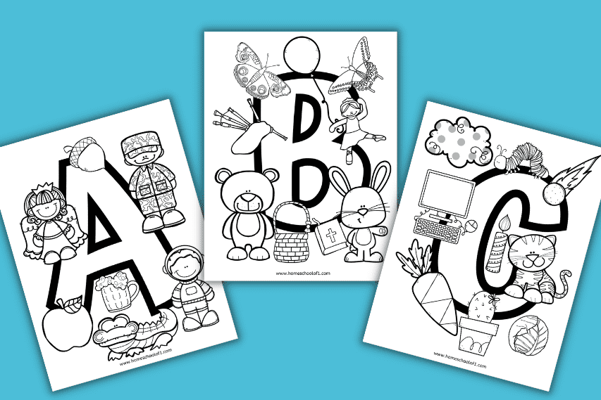 alphabet coloring pages