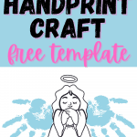 angel handprint craft free template