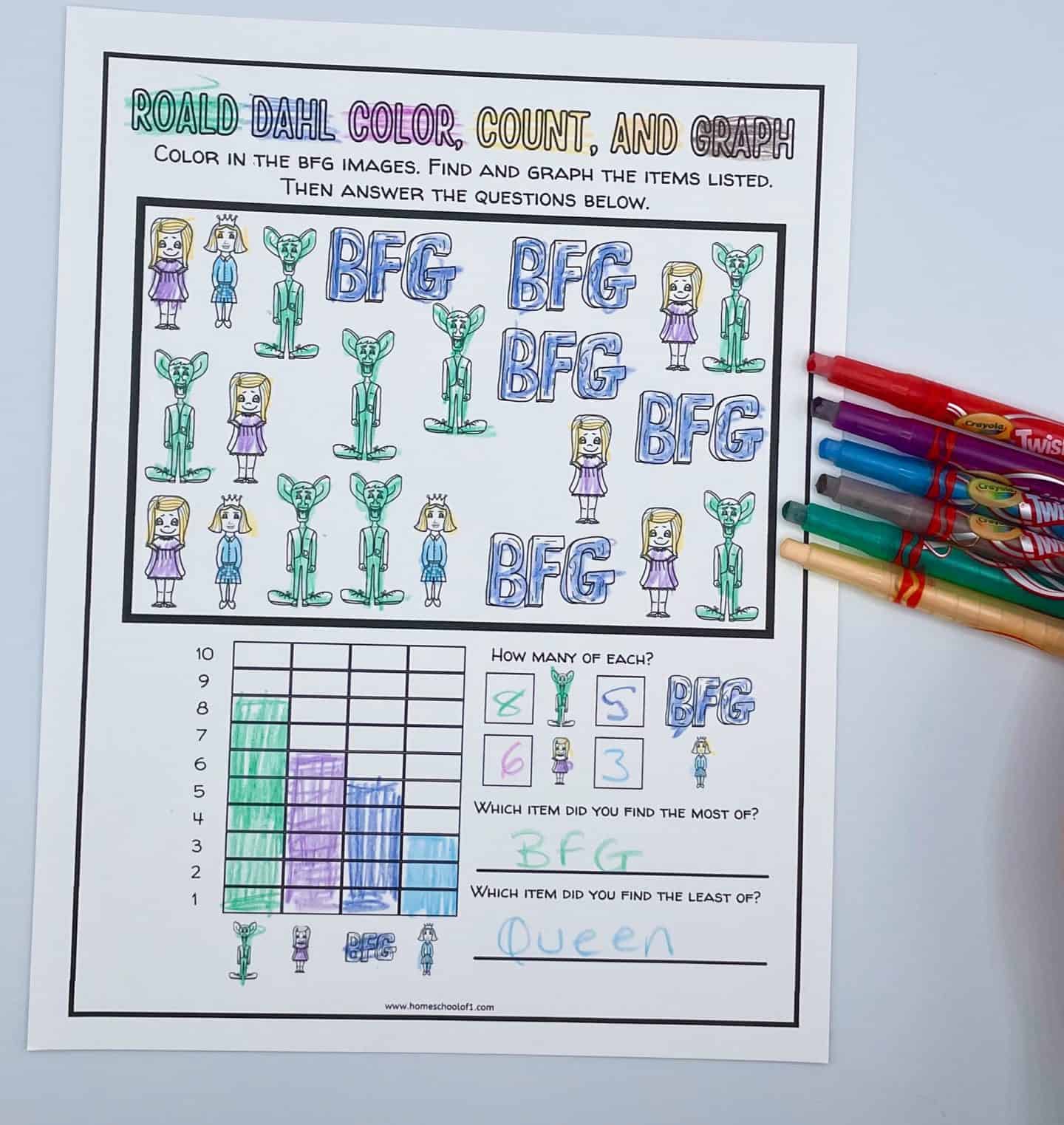 bfg maths worksheets