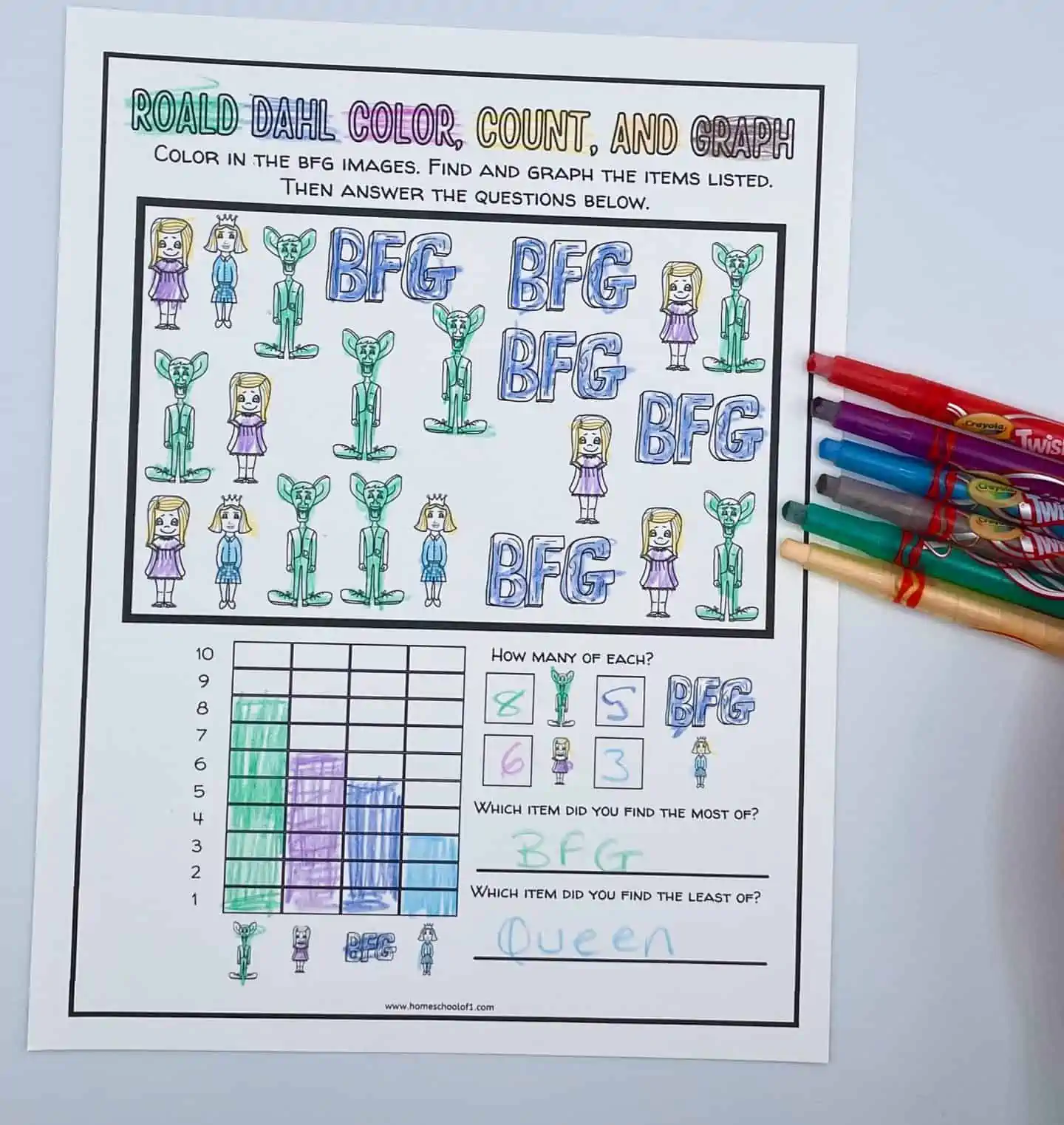 bfg maths worksheets