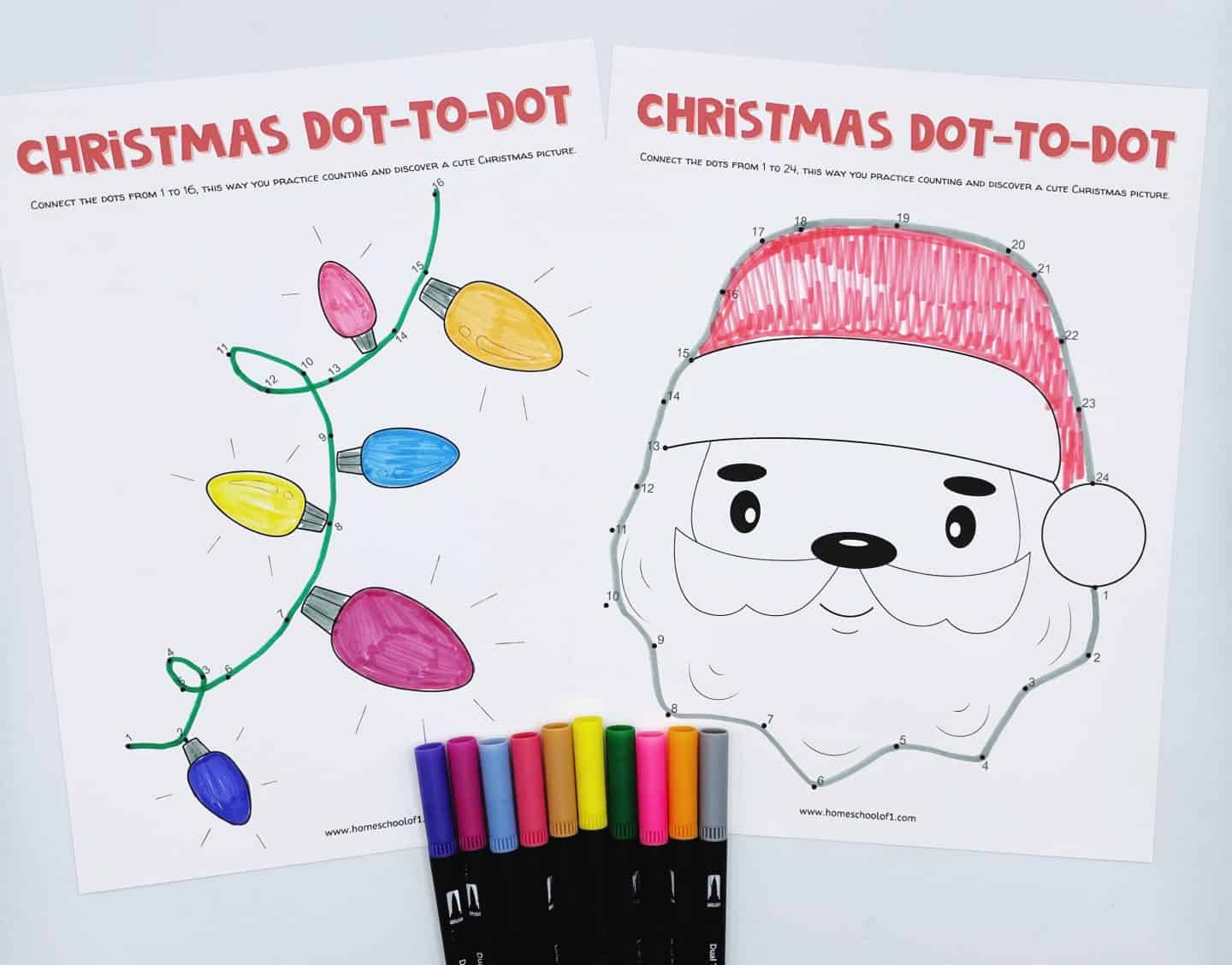 christmas dot to dot