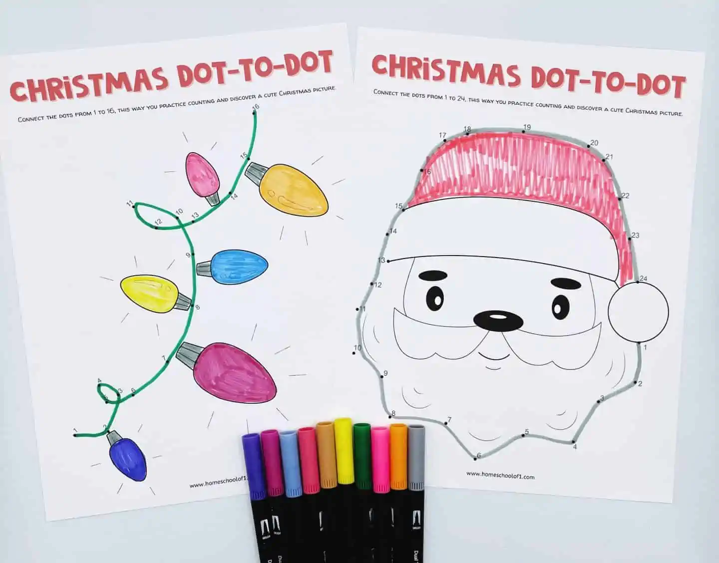 christmas dot to dot