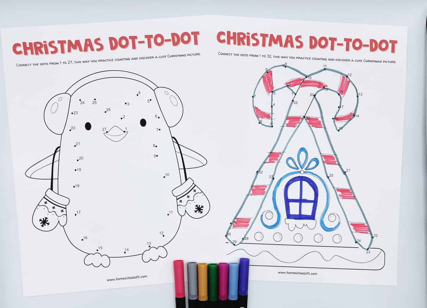 christmas dot to dot