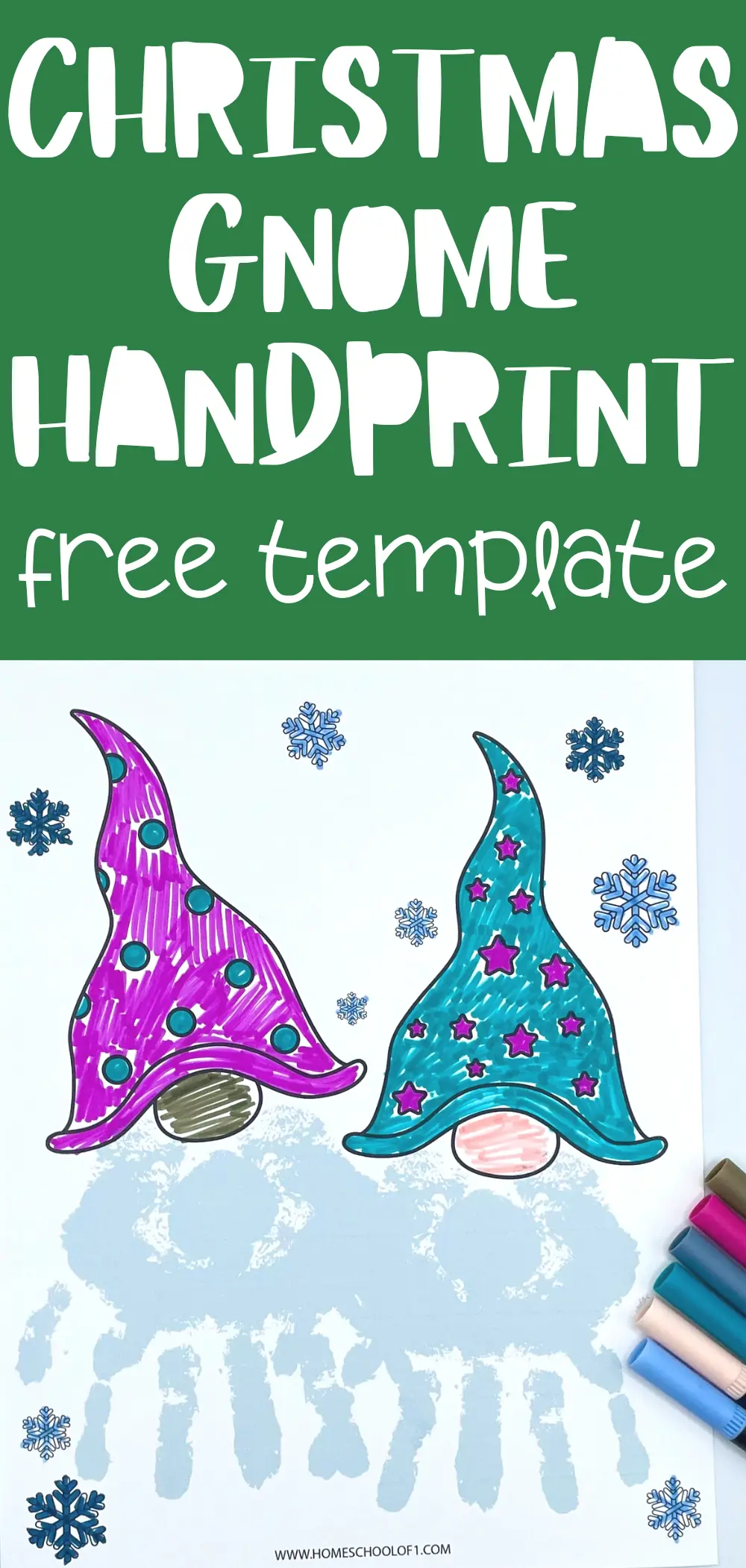 christmas gnome beard handprint template