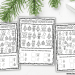 christmas math counting worksheets