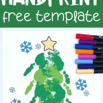 christmas tree handprint template free printable