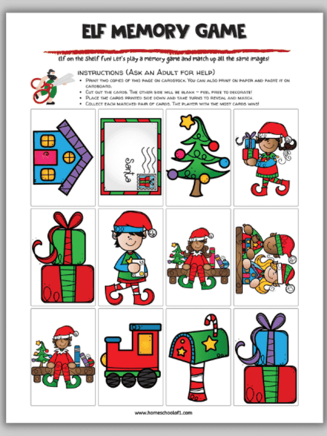 elf on the shelf memory game