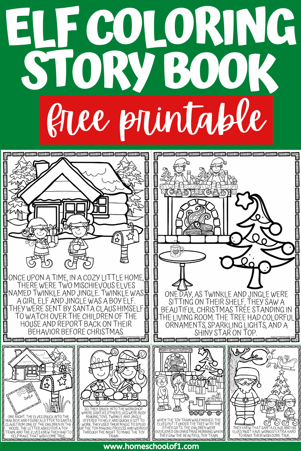 Free Printable Elf Coloring Pages