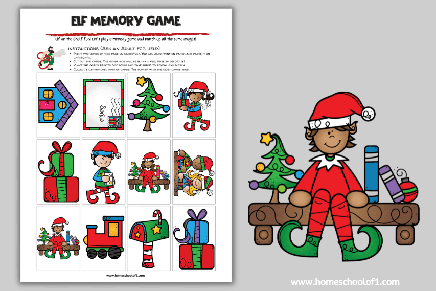 elf on the shelf memory game