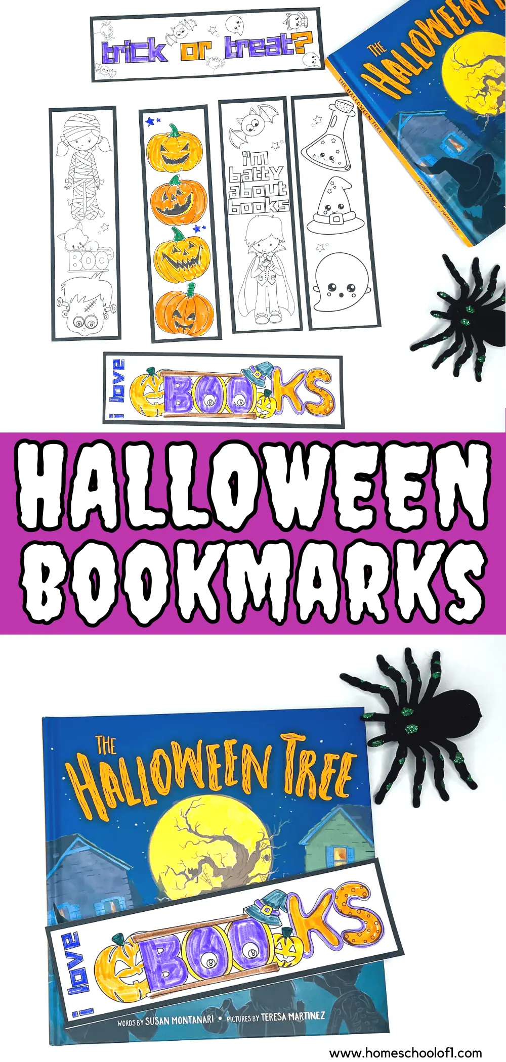 halloween bookmarks