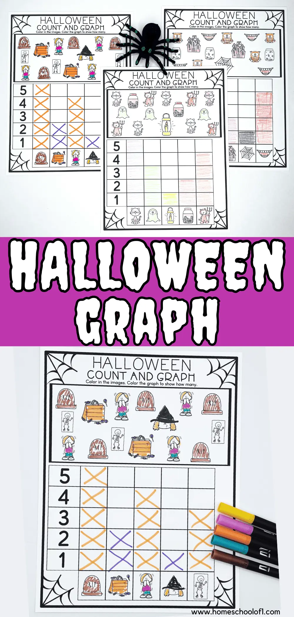 halloween graph worksheets