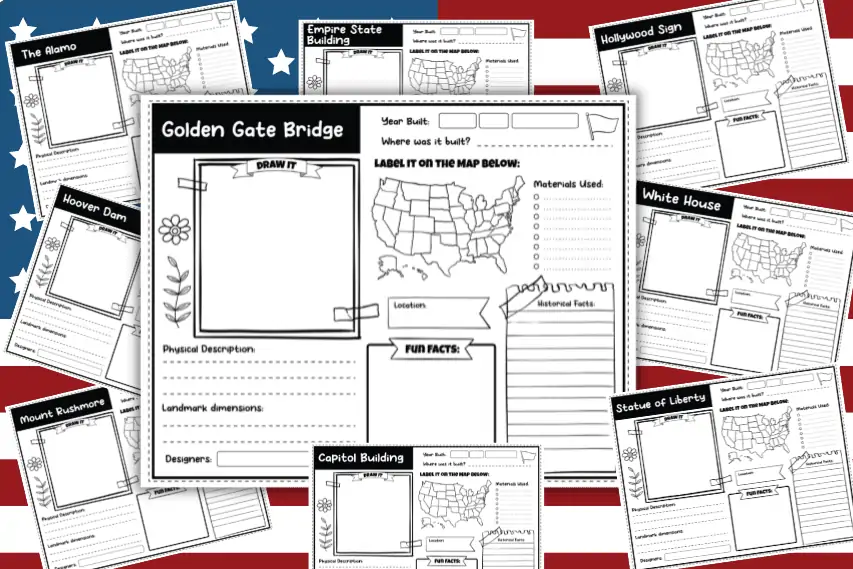 17 American Landmarks Worksheets For Kids (Free)