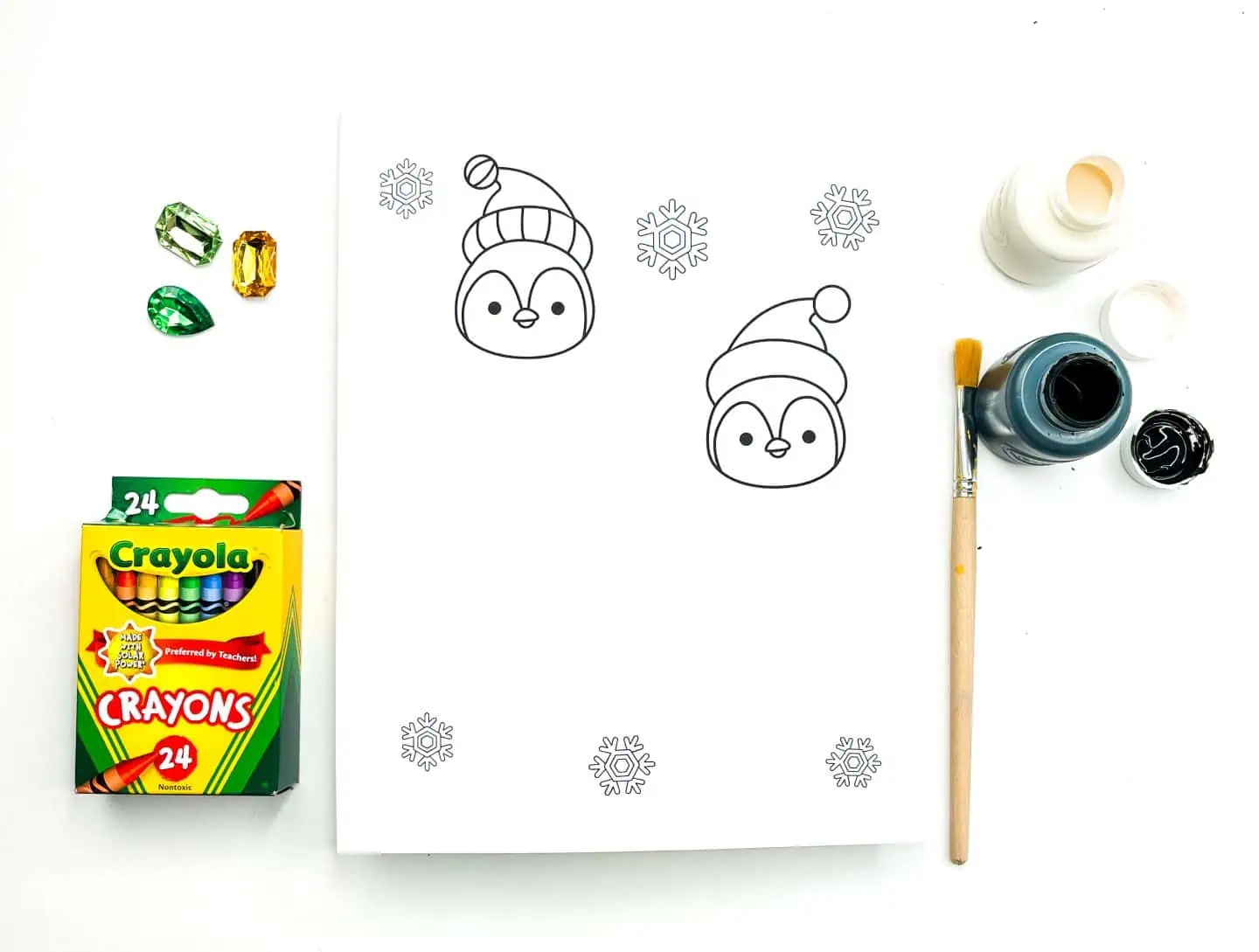 Christmas Penguin Handprint Art (Free Printable)