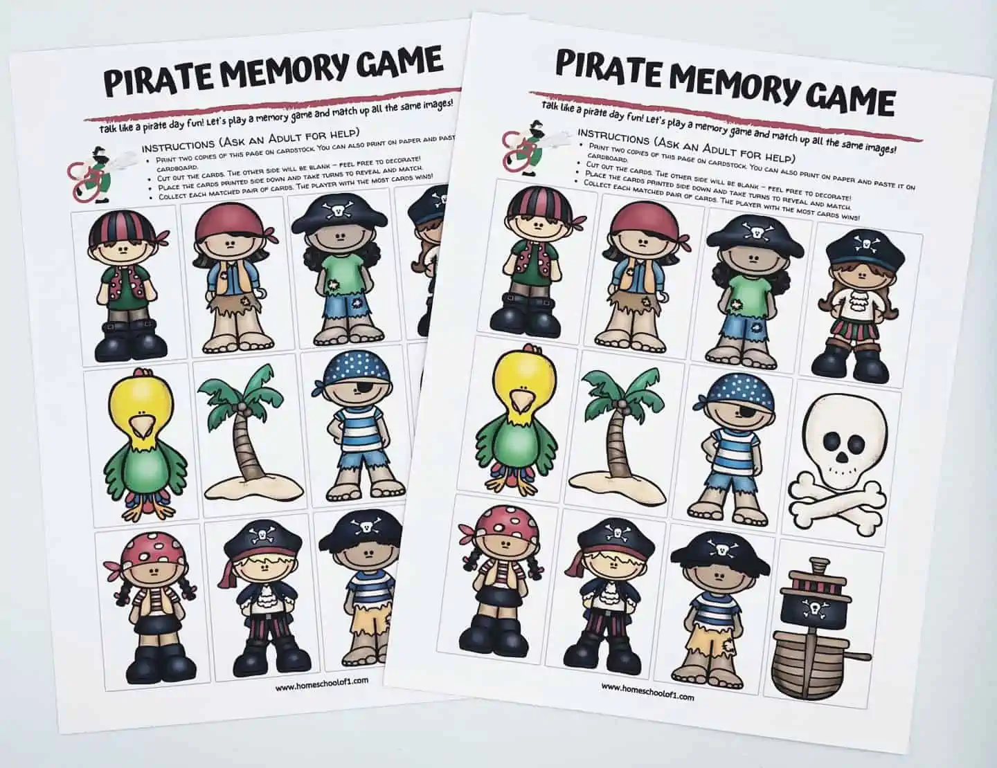pirate memory game