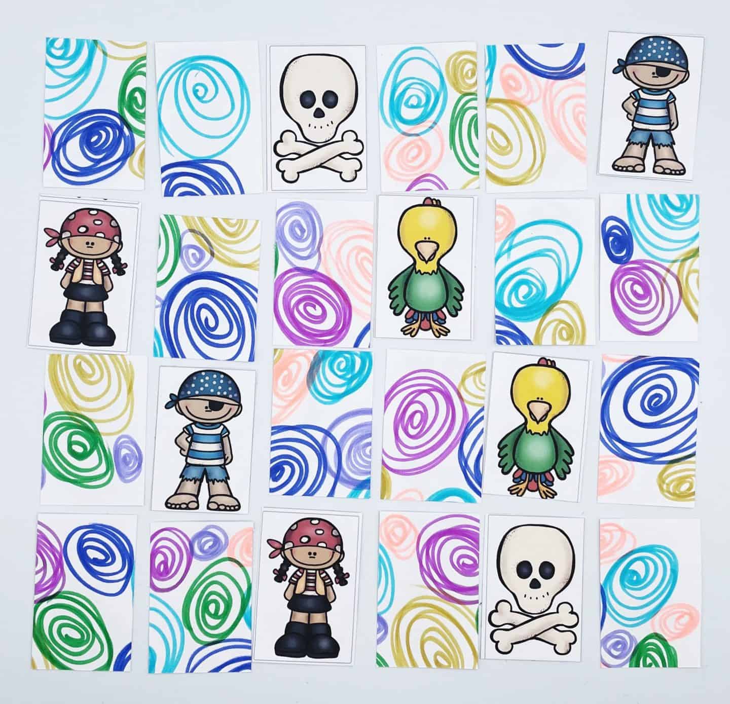 pirate memory game printable