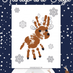 reindeer handprint art template