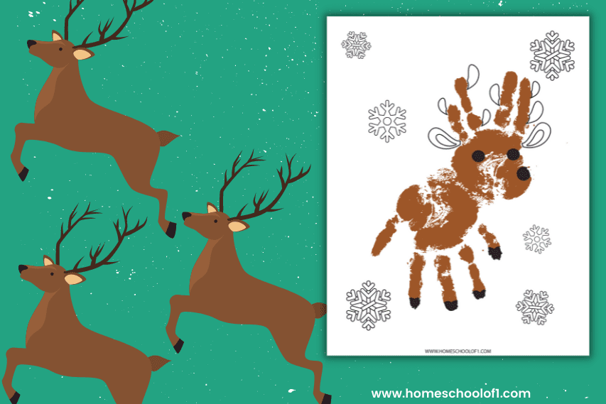 reindeer handprint art