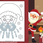 santa handprint craft