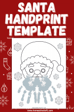 Festive Santa Handprint Painting (Free Template)