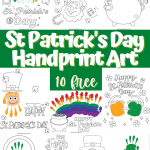 St Patrick's Day Handprint Art