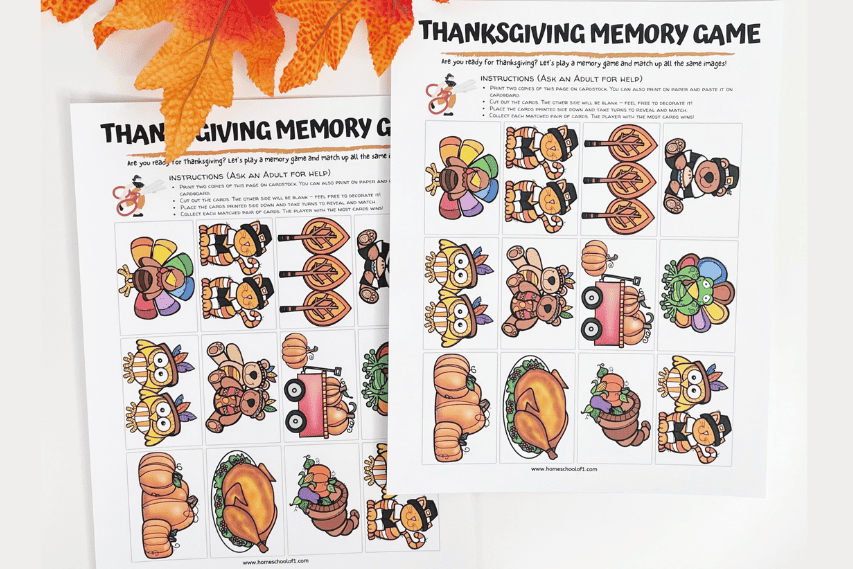 thanksgiving memory game (2)