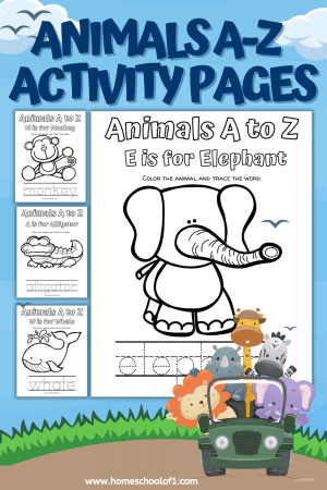 26 Free Alphabet Animals Coloring Pages - Homeschool of 1