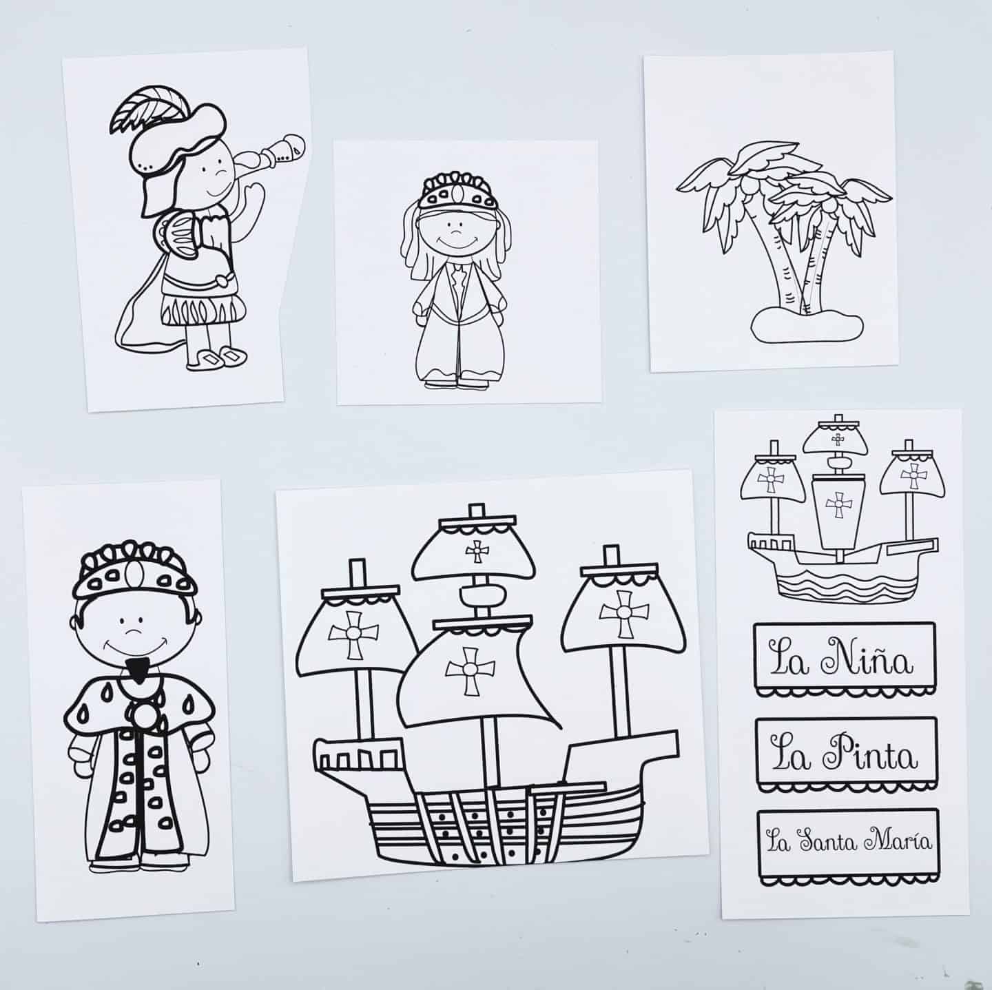Christopher Columbus coloring timeline