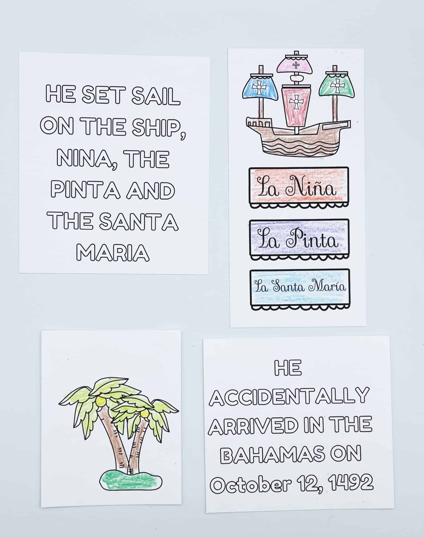 Christopher Columbus timeline printable