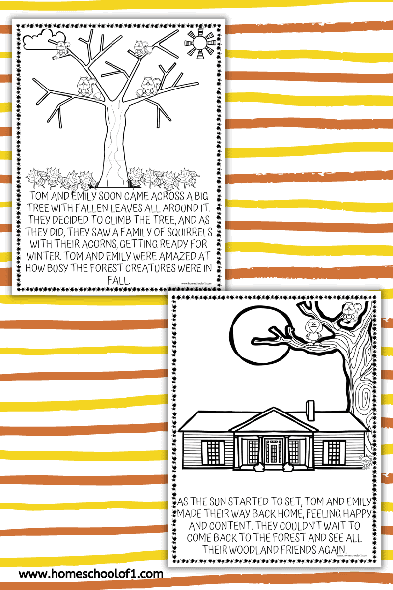 FALL SHORT STORY COLORING BOOK
