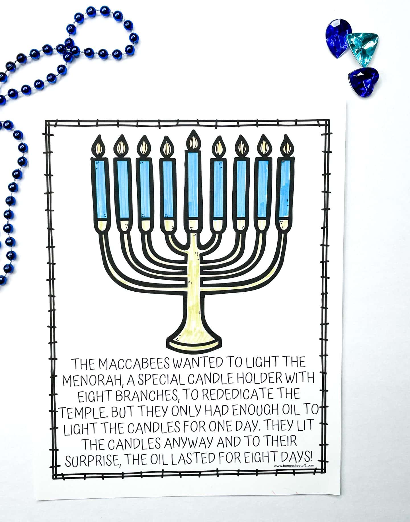 FREE HANUKKAH COLORING PAGES