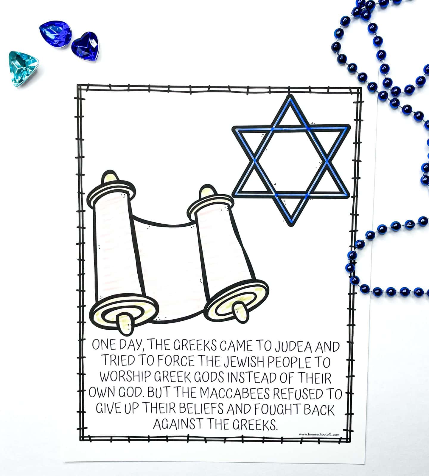 HANUKKAH COLORING PAGES FOR KIDS