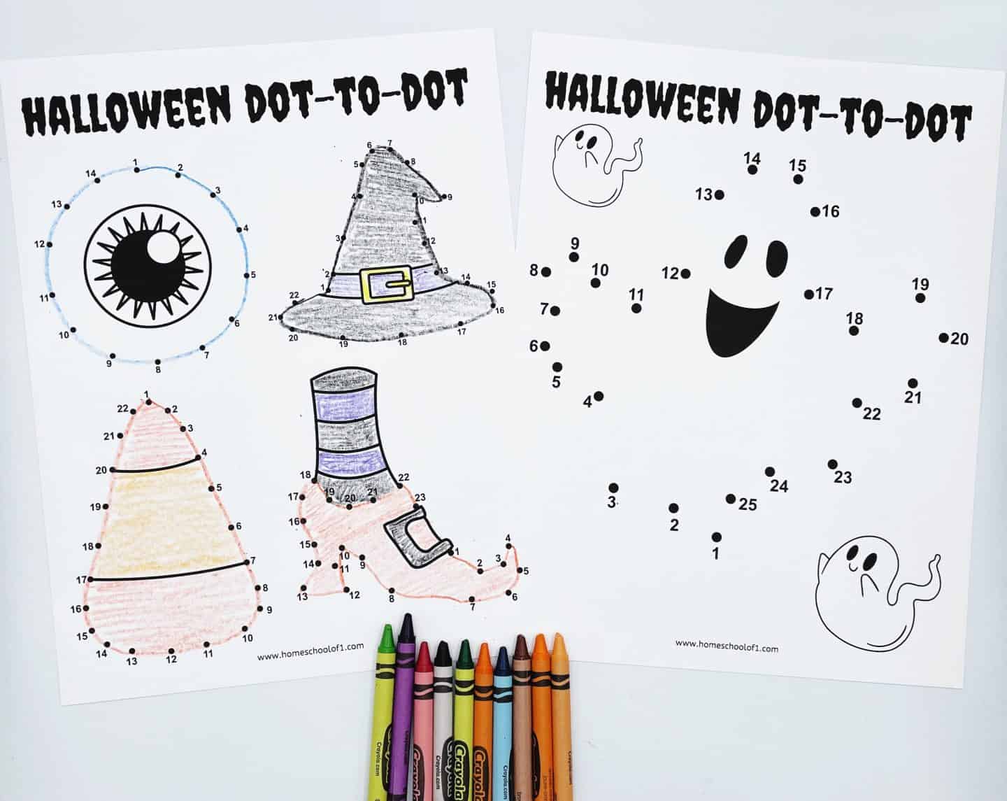 Halloween dot to dot printables