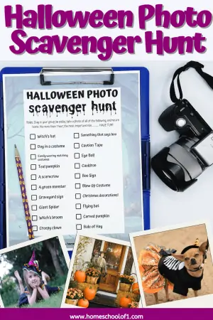Halloween photo scavenger hunt
