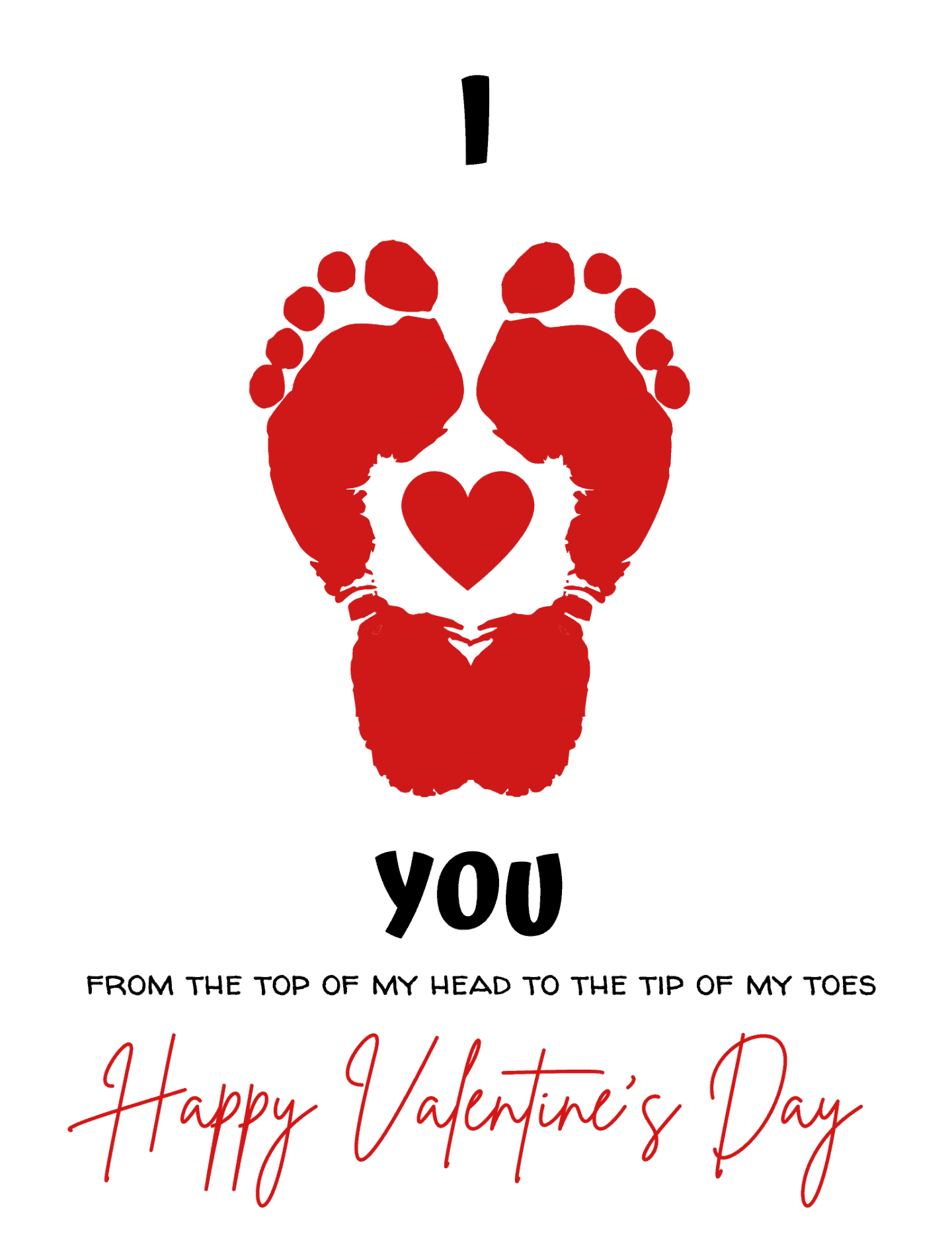 I love you handprint