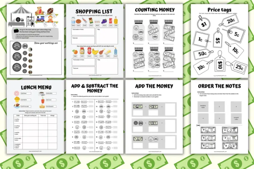 14 Free Money Worksheets For Kids of All Ages