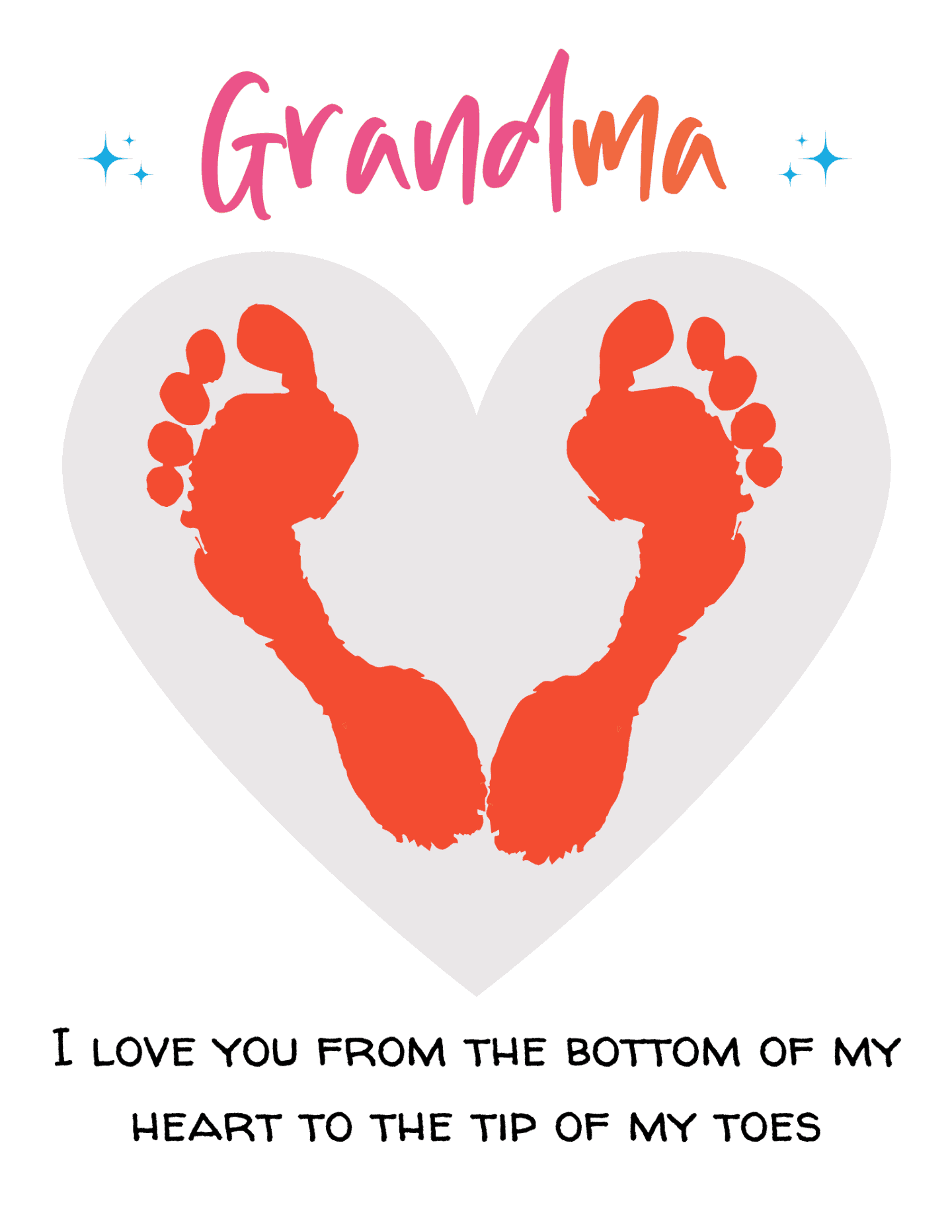 grandma handprint template