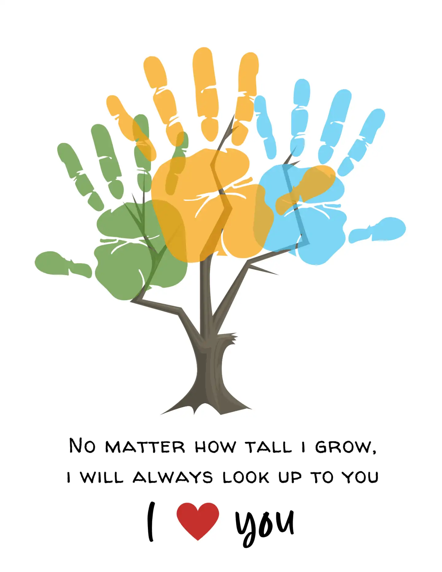 mothers day handprint art I love you