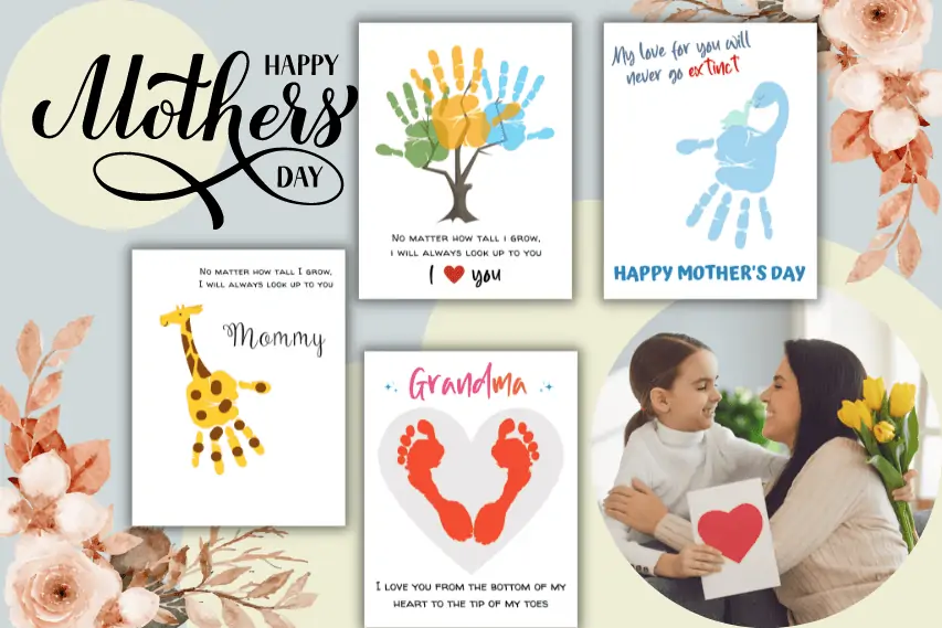 Mother’s Day Handprint Craft (5 free templates)