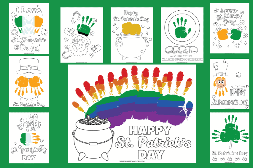 St patricks handprints